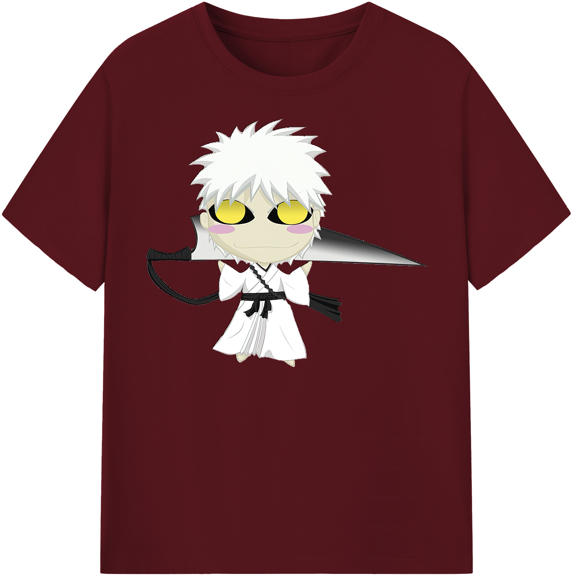 （画像用） ブリーチ 黒崎一護（くろさき いちご）BLEACH Kurosaki Ichigo 綿100％半袖Tシャツ（フロントプリント）